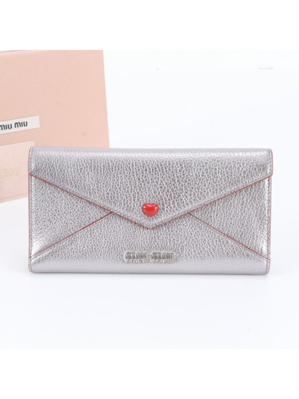 Miu Miu Madras Love Letter Leather Wallet